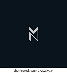 MN or NM letter designs with different colors and backgrounds