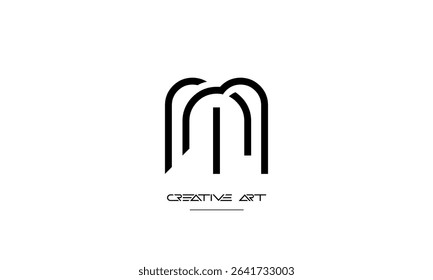 MN, NM, M, N abstract letters logo monogram