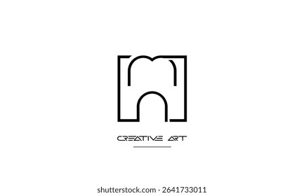 MN, NM, M, N abstract letters logo monogram