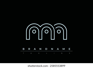 MN Technology Letter Logo Template. This tech letter logo is a graphic mark that uses letters to represent a technology company.