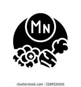 mn vitamin glyph icon vector. mn vitamin sign. isolated symbol illustration