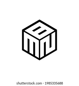 MNB letter logo design with white background in illustrator, vector logo modern alphabet font overlap style. calligraphy designs for logo, Poster, Invitation, etc.	