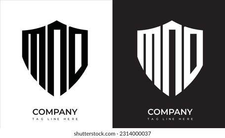 MND logo. MND shield logo design. MND logo for technology, business and real estate brand