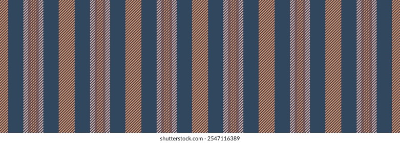 Mndigo textile fabric texture, identity vector pattern vertical. Fure stripe seamless lines background in cyan and orange colors palette.