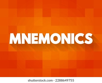 Mnemonics - instructional strategy designed to help students improve their memory of important information, text concept background