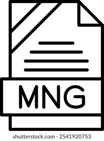 MNG Vector Vector Icon Design Symbol