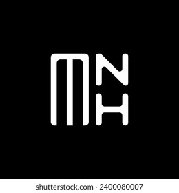 Diseño vectorial del logotipo de la letra MNH, logotipo sencillo y moderno de MNH. Diseño lujoso del alfabeto MNH  