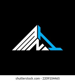 MNI letter logo creative design with vector graphic, MNI simple and modern logo in triangle shape.