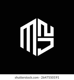 MNJ logo MNJ icon MNJ monogram MNJ letter minimalist Circle flat Unique modern abstract logo design.