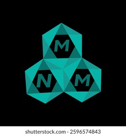 MNM creative minimalist letter logo. MNM unique vector initials alphabet letter logo design
