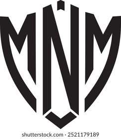 MNM Sheild logo design, icon, symbol, vector file 