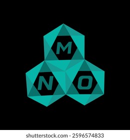MNO creative minimalist letter logo. MNO unique vector initials alphabet letter logo design
