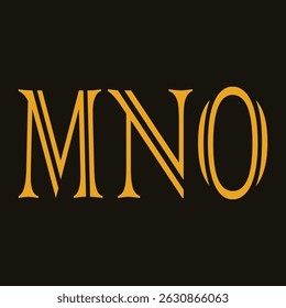 MNO Letter Logo Design. Modern logo design MNO