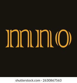 MNO Letter Logo Design. Modern logo design MNO
