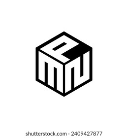 MNP letter logo design with white background in illustrator, vector logo modern alphabet font overlap style. calligraphy designs for logo, Poster, Invitation, etc.	