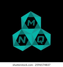 MNQ creative minimalist letter logo. MNQ unique vector initials alphabet letter logo design
