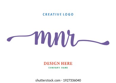 MNR lettering logo is simple, easy to understand and authoritative