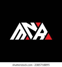 MNR triangle letter logo design with triangle shape. MNR triangle logo design monogram. MNR triangle vector logo template with red color. MNR triangular logo Simple, Elegant, and Luxurious design.