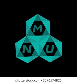 MNU creative minimalist letter logo. MNU unique vector initials alphabet letter logo design
