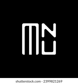MNU letter logo vector design, MNU simple and modern logo. MNU luxurious alphabet design  