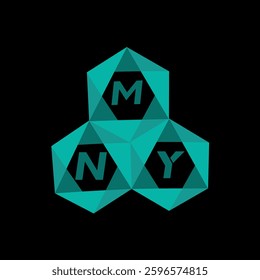 MNY creative minimalist letter logo. MNY unique vector initials alphabet letter logo design
