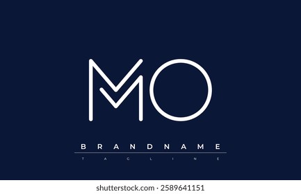 MO Abstract letter logo. This logo icon incorporate with abstract shape in the creative way