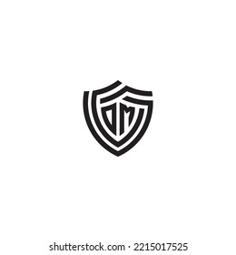 MO concepto de escudo de línea abstracto en un diseño profesional de alta calidad que se imprimirá bien en cualquier medio de impresión