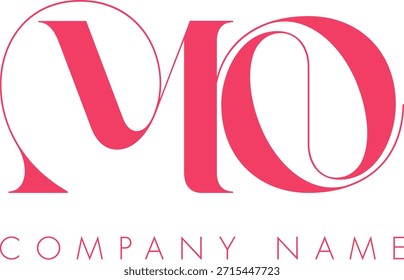 MO creative modern abstract letter logo vector design. Usable for your company or business and brand identity.