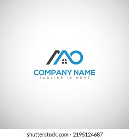 MO home logo design, Modern home logo