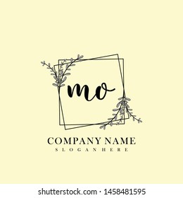 MO Initial beauty floral logo template