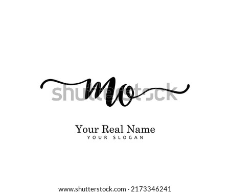 MO Initial beauty monogram logo vector Foto stock © 