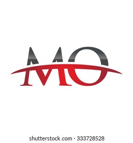 MO initial company red swoosh logo