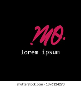mo Initial handwriting or handwritten logo for identity