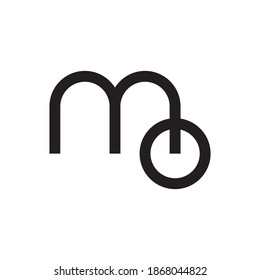 mo initial letter vector logo