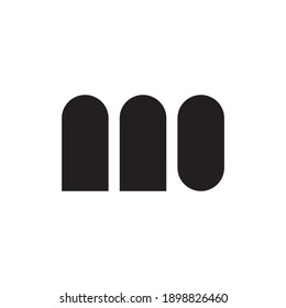 mo initial letter vector logo