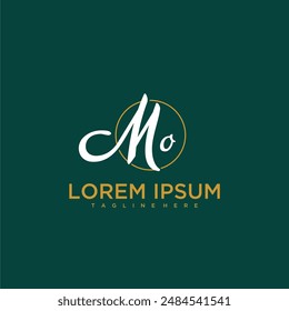 MO initial monogram for beauty and business logo