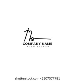 Mo Initial signature logo vector design