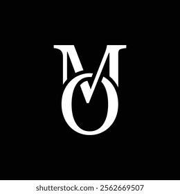 MO letter logo concept isolated on white background. OM Logo