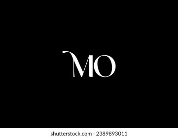 Diseño del logotipo de la letra MO y diseño del logotipo inicial