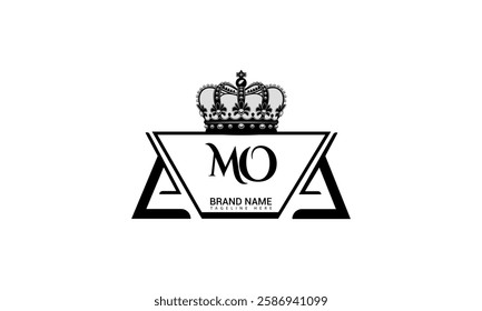 MO letter logo design on black background. MO creative initials letter logo concept. MO unique design