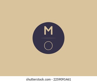 MO letter modern elegant logo design vector images