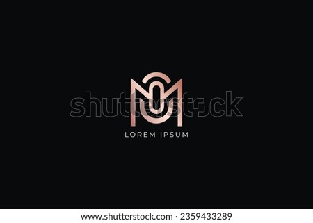 mo letter modern line style fashion brand luxury style design modern style creative golden wordmark design typography illustration, mo wordmark, mco logo Stock photo © 