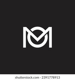 MO letter, monogram, logo vector, template, design, minimal, black white, color,