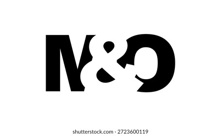 Diseño de logo MO en estilo atrevido. Símbolo de identidad blanco y negro. Emblema de tipografía moderna. Icono de marca Corporativa. Mínima Plantilla de negocio.