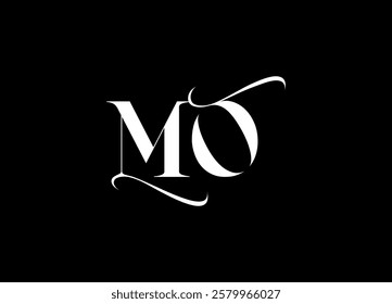 MO Logo Design Template Vector Graphic Branding Element.
