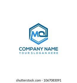 MO logo letter initial, Abstract polygonal Background Logo,