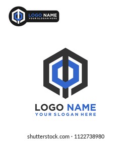 MO logo letter initial, Abstract polygonal Background Logo,