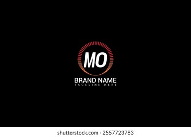 MO M O letter logo design. Initial letter MO linked circle uppercase monogram logo red and blue. MO logo, M O design. mo, m o,