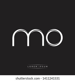mo m o logo Initial Letter Split Lowercase Modern Style