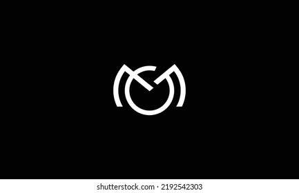  MO, MG, Abstract Letters Logo Monogram 